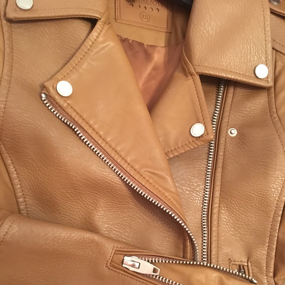 Blank NYC Cognac Faux Leather Jacket - Picture 4 of 8